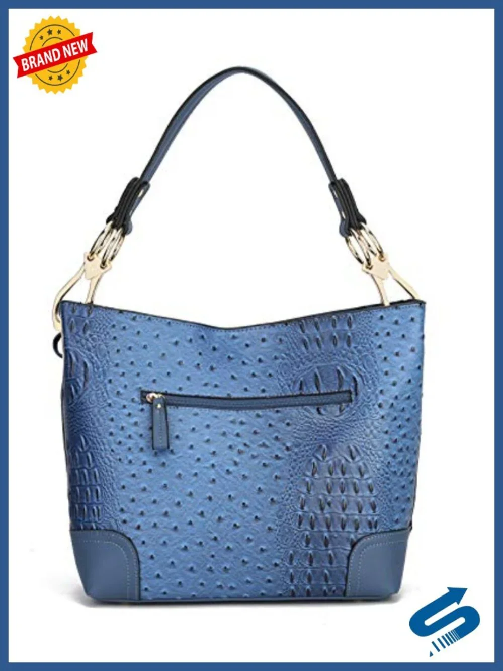 Vegan Faux Leather Hobo Shoulder Bag & Wristlet Wallet Set 2-Piece